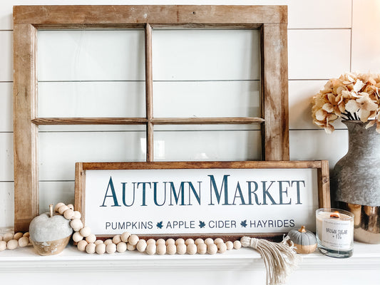 Autumn Market Wood Sign Farmhouse Decor