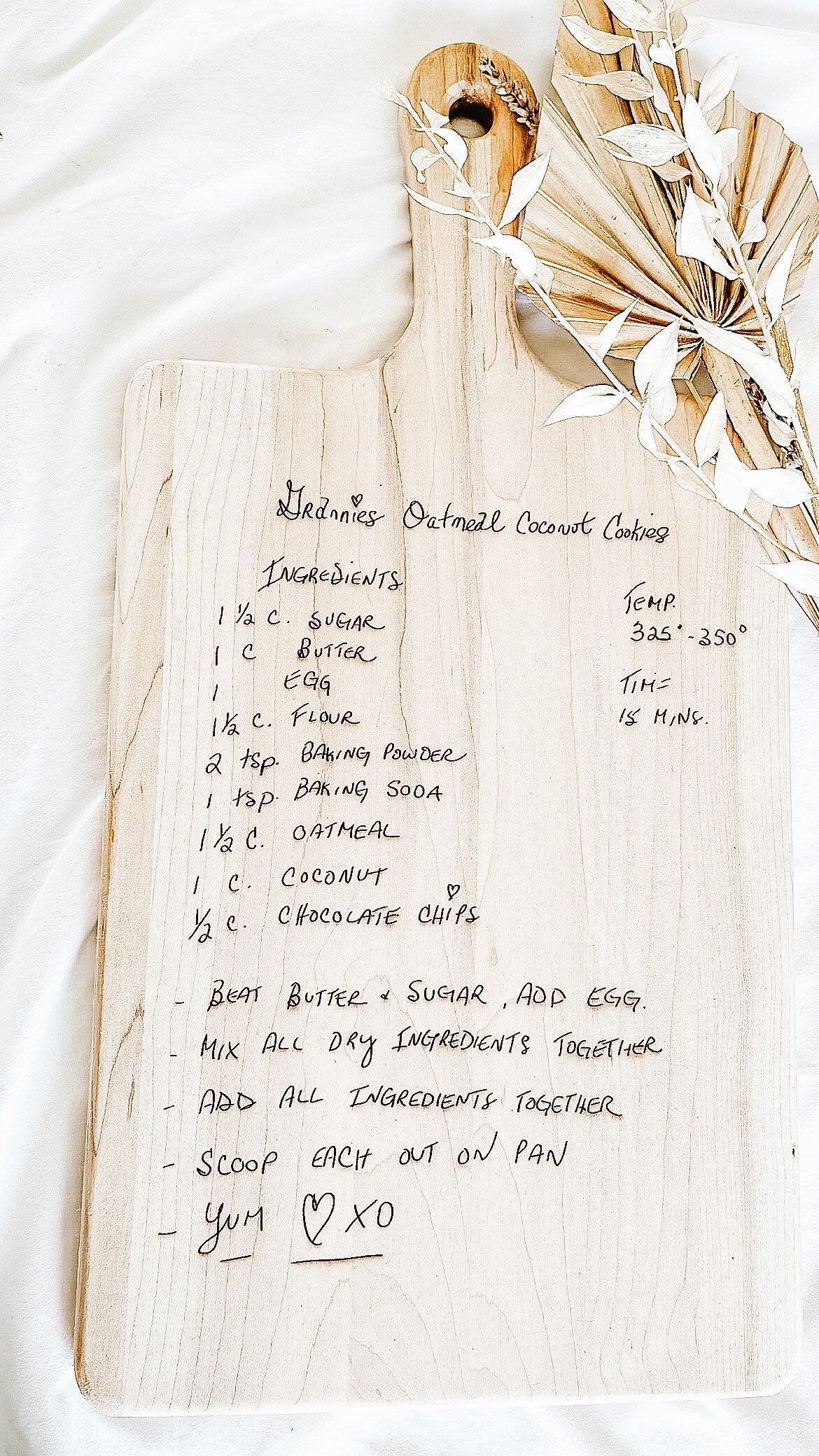 Handwritten Recipe Cutting Board // LASER ENGRAVED