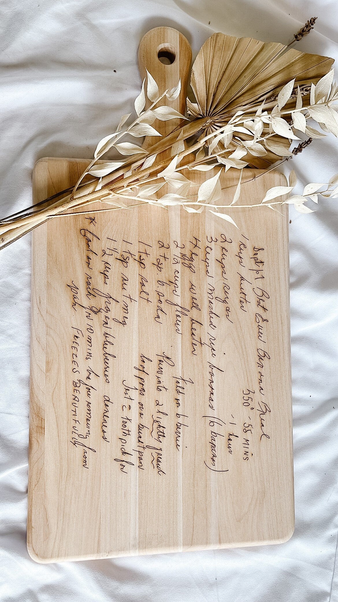 Handwritten Recipe Cutting Board // LASER ENGRAVED