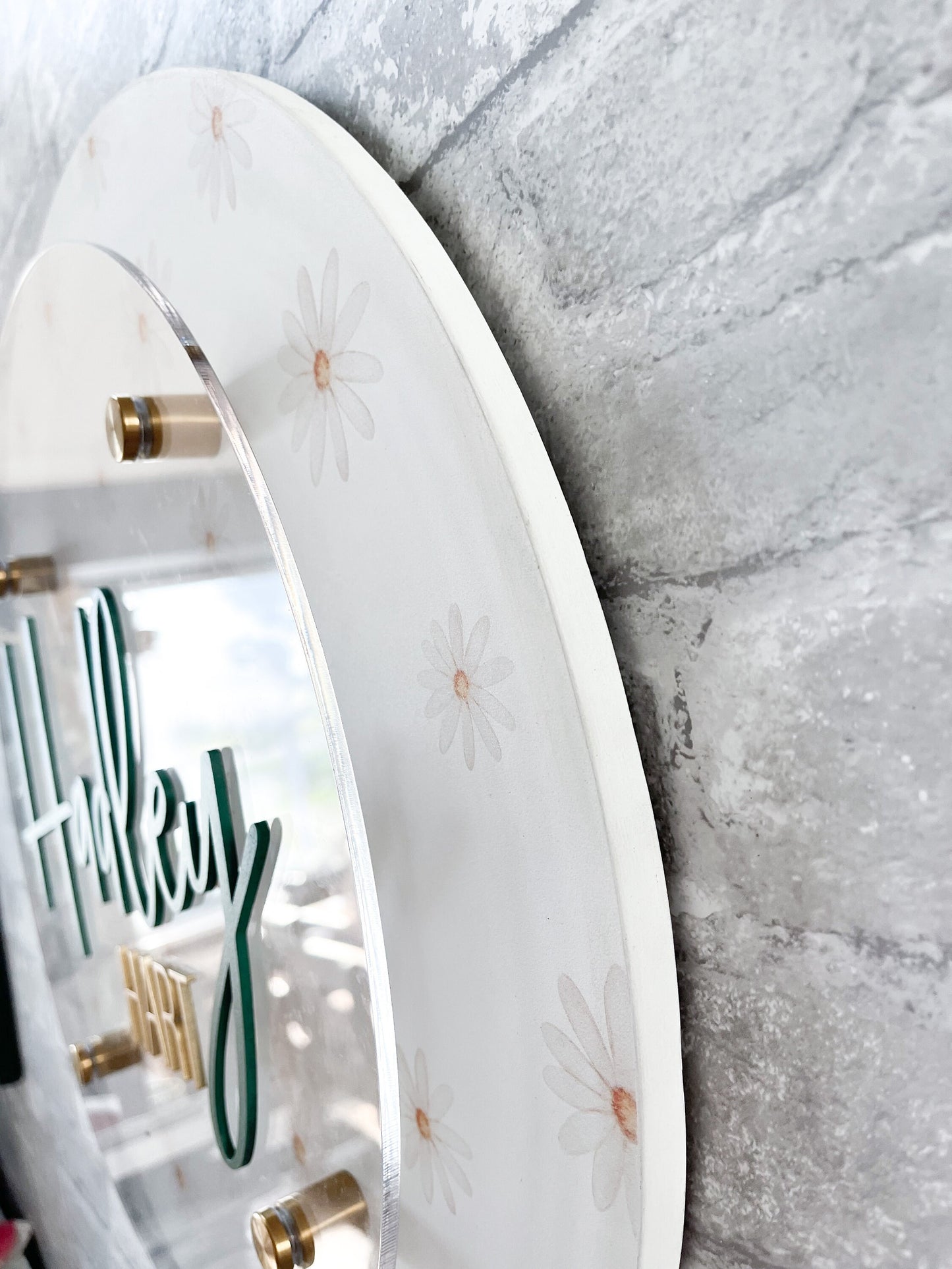 The Daisy 3D Acrylic Stand Off Nursery Sign