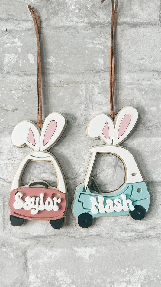 Easter Bunny Car Tag