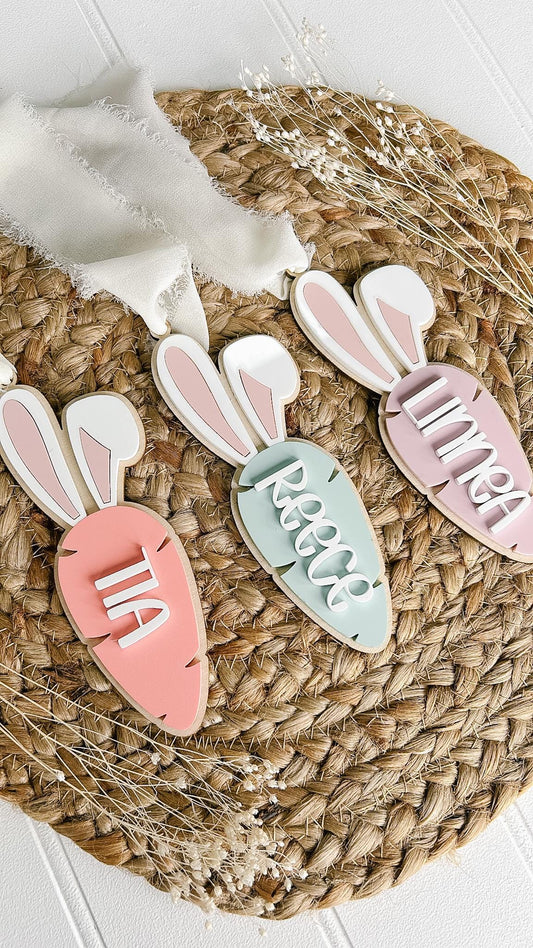 Bunny Ears Easter Carrot Tags